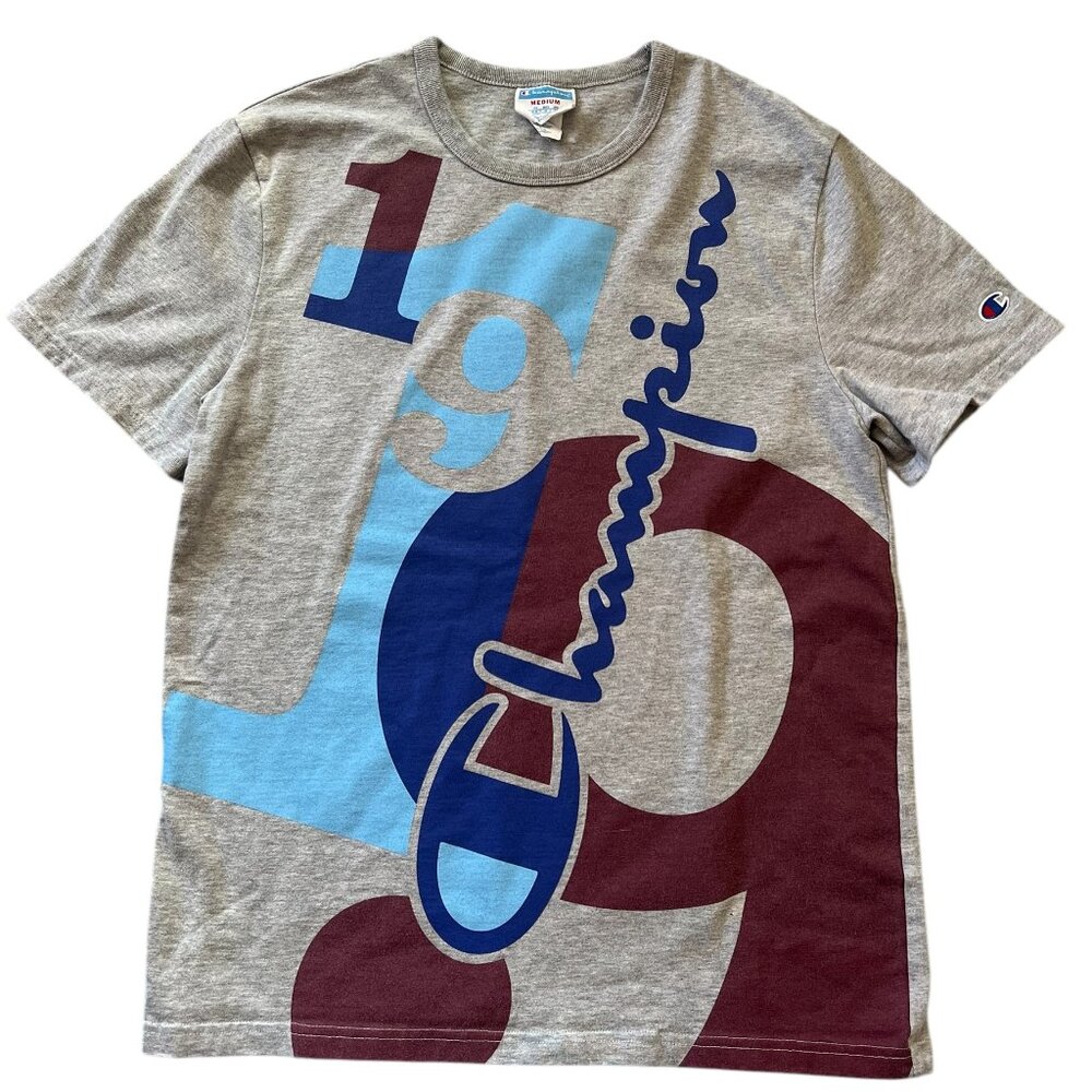 Champion Life 1919 Layers Vintage Graphic T shirt Size Medium Short Sleeve Gray